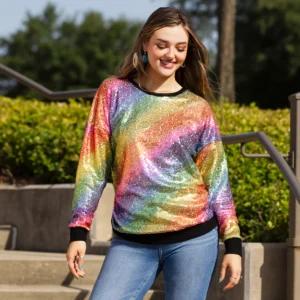 Rainbow Sequin Sweater